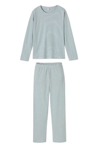 Pima Long-Long Weekend Set in Classic Green | LAKE Pajamas