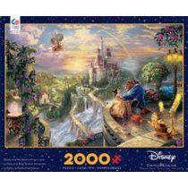 Disney Kinkade Beauty And The Beast Falling In Love 2000 Pcs Puzzle New With Box | Walmart (US)