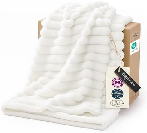 Bedsure GentleSoft White Throw Blanket for Couch - Mothers Gifts Day Birthday Gifts for Women Mom... | Amazon (US)