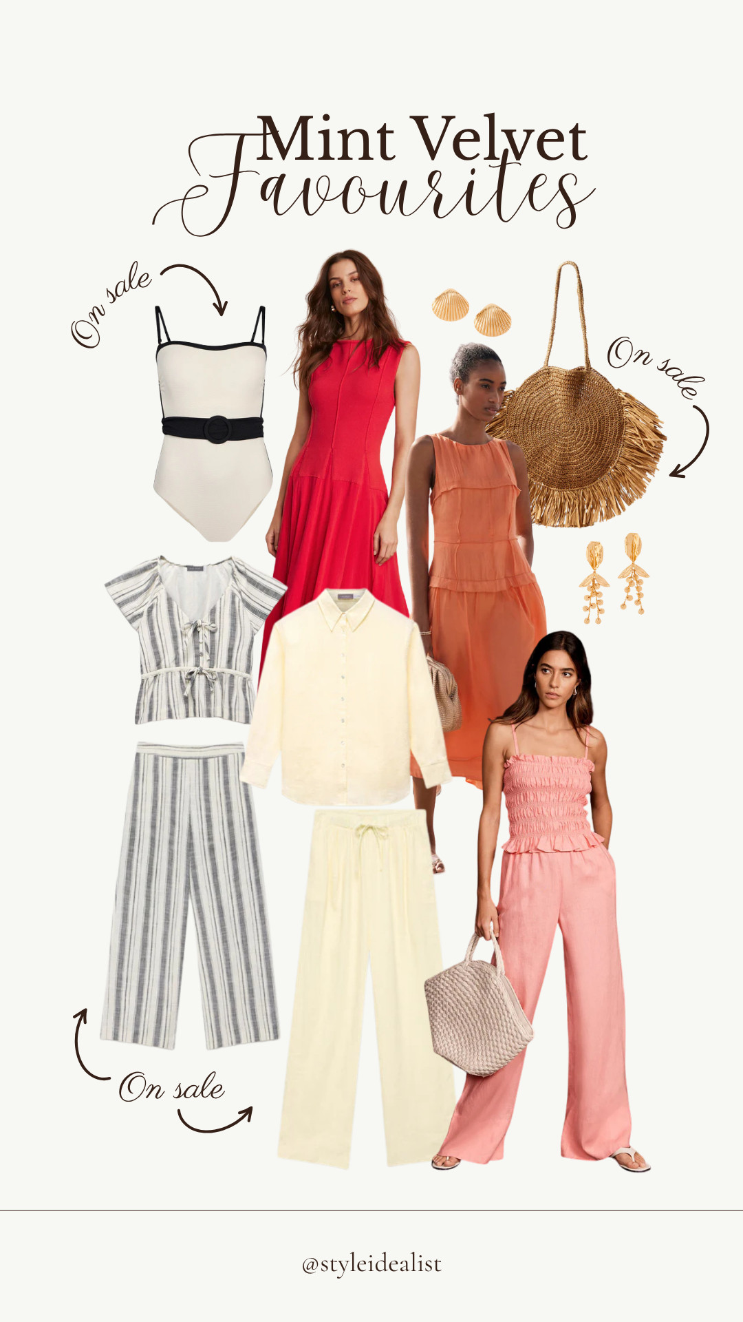 Mint Velvet Favourites (some on sale!) 

Summer, sales, bestsellers, tailored trousers, co-ords, maxi dress, swimsuit, earrings, woven bag 

 #LTKuk #LTKsummer #LTKeurope