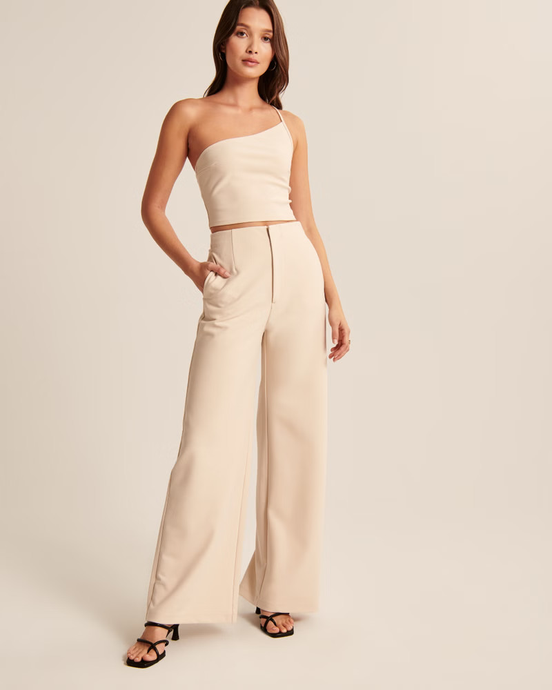 Elevated Tailored Wide Leg Pants | Abercrombie & Fitch (US)