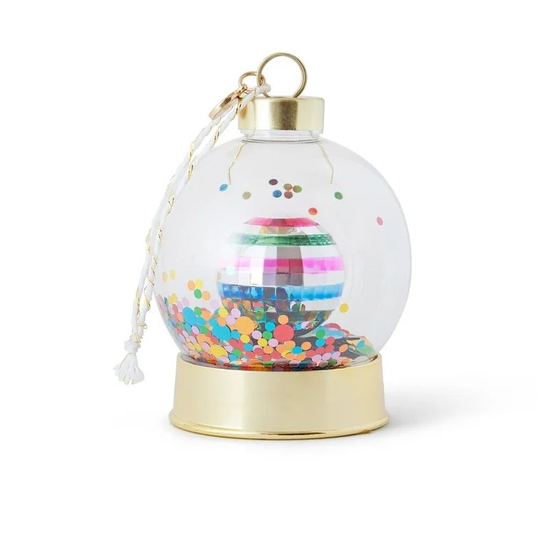 Packed Party "Having a Ball" Confetti Disco Ball Snow Globe Christmas Tree Ornament | Walmart (US)