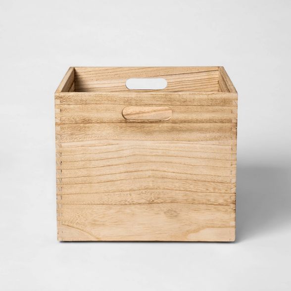 Large Wood Milk Crate Toy Storage Bin - Pillowfort™ | Target