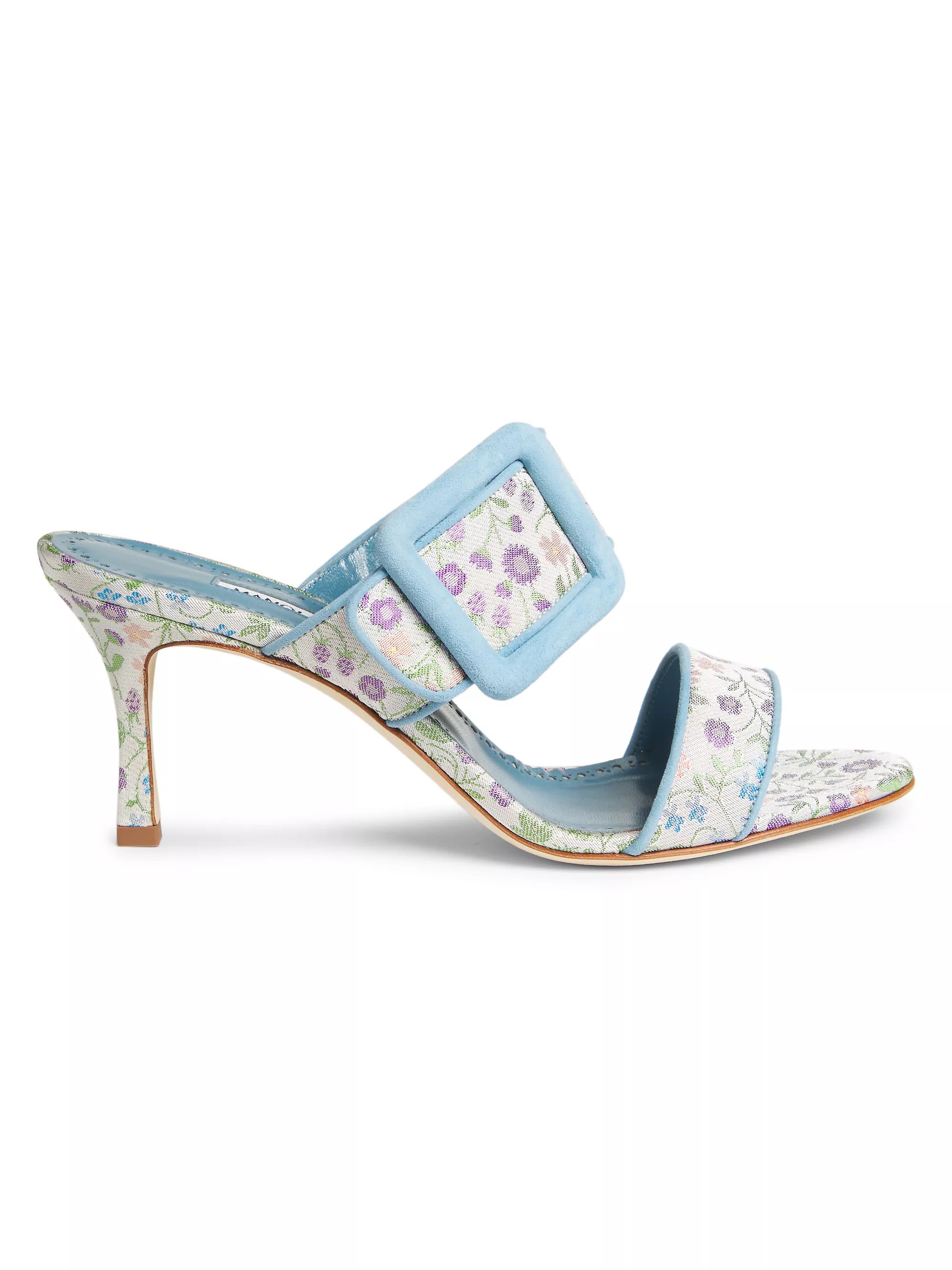 Gable 75MM Floral Jacquard Mules | Saks Fifth Avenue