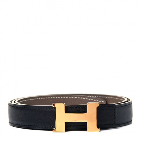 HERMES

Swift Epsom 24mm Mini Constance H Belt 90 Black Etoupe | Fashionphile