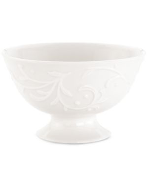 Lenox Dinnerware, Opal Innocence Carved Footed Dessert Bowl | Macys (US)