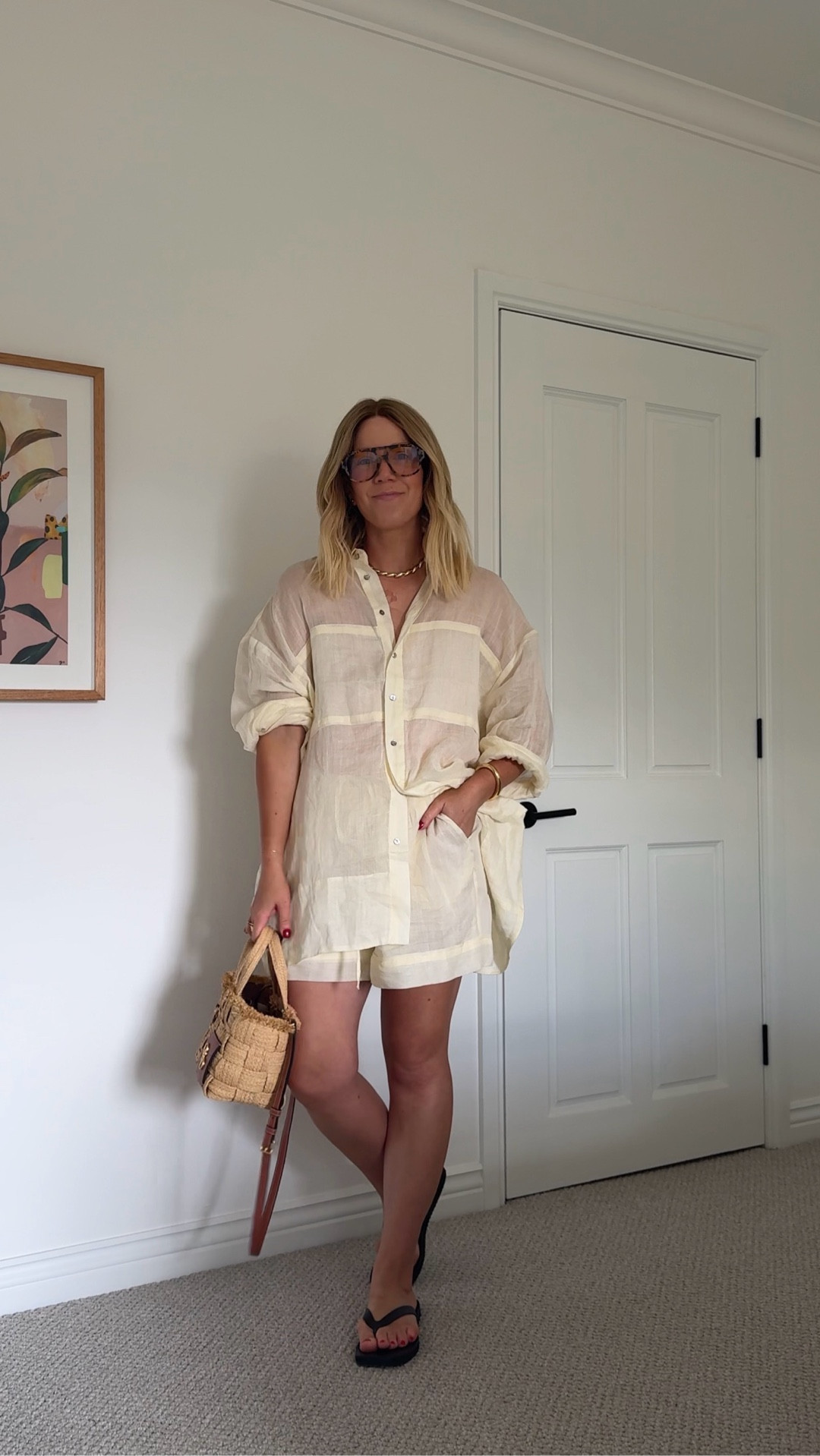 The matching set I can’t get enough of! Love the sheer fabric and the detail on the back of the shirt. I’m wearing an 8 in the shirt and a 10 in the shorts x

#LTKsummer #LTKaustralia