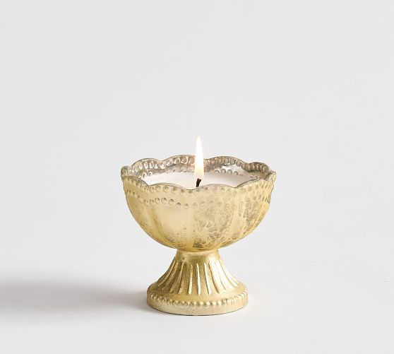 Fluted Mercury Candle - Laurel & Incense | Pottery Barn (US)