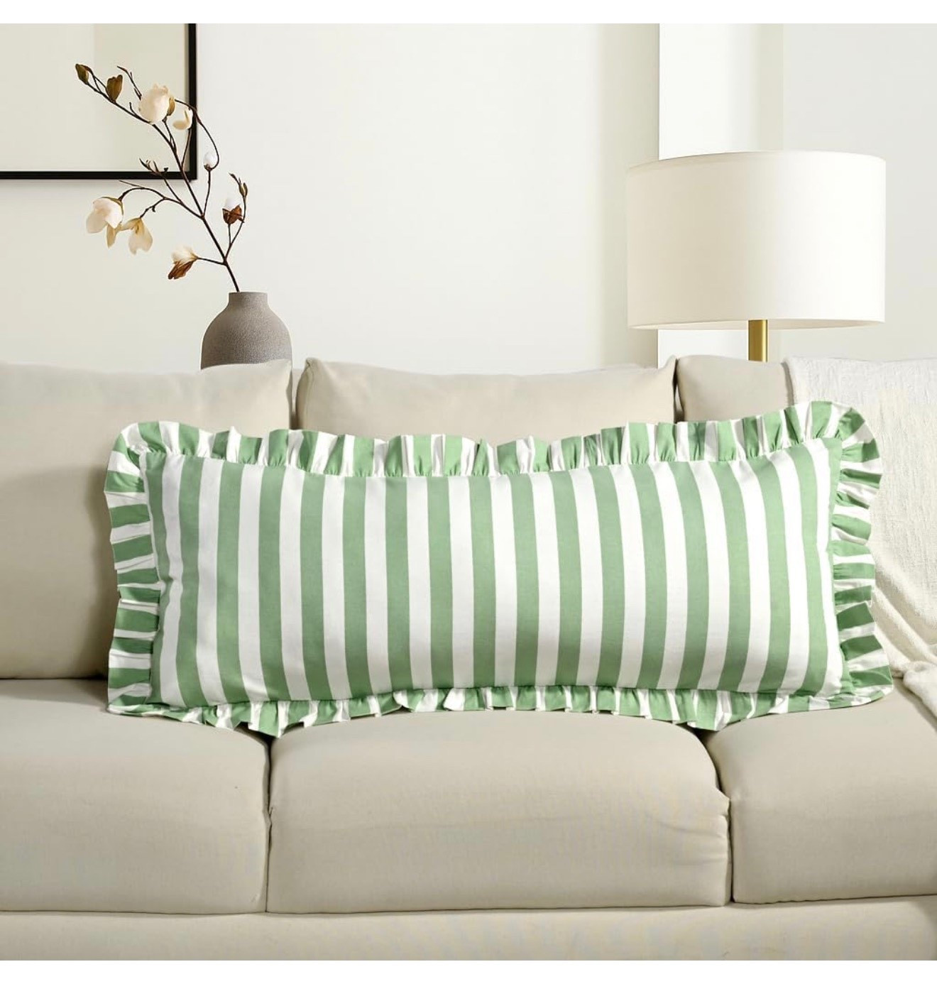 Striped Hand Block Print Cotton Ruffle Decorative Sham Covers with Hidden Zipper #Home Decor 

#LTKSaleAlert #LTKHome #LTKmomlife