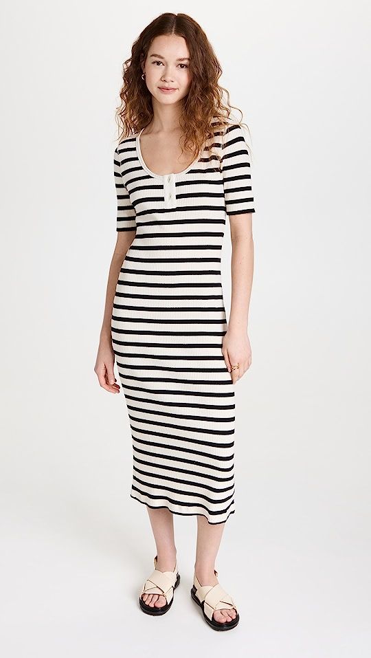 Striped Ribbed Dress | Shopbop