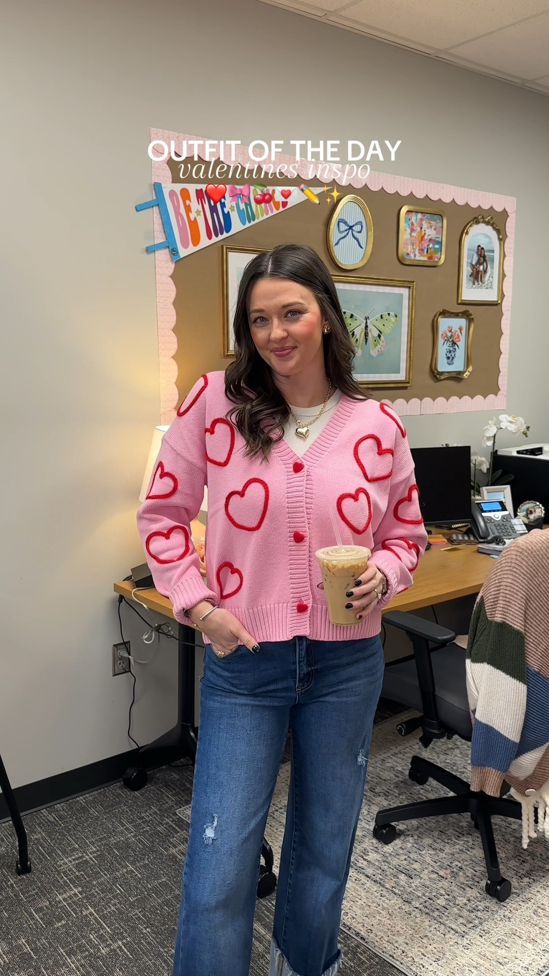 teacher ootd! valentines outfit - wearing a M in this heart sweater from target❤️

#LTKValentine
