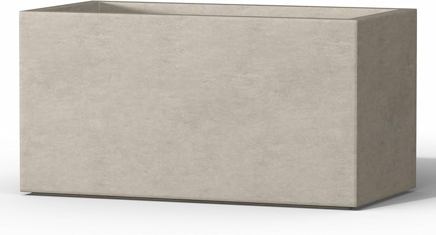 Kante 23.2" L Rectangular Concrete Planter, Large Outdoor Indoor Garden Pots with Drainage Hole a... | Amazon (US)