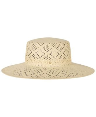 Lauren Ralph Lauren Open Raffia Sun Hat - Light Tan | Macy's