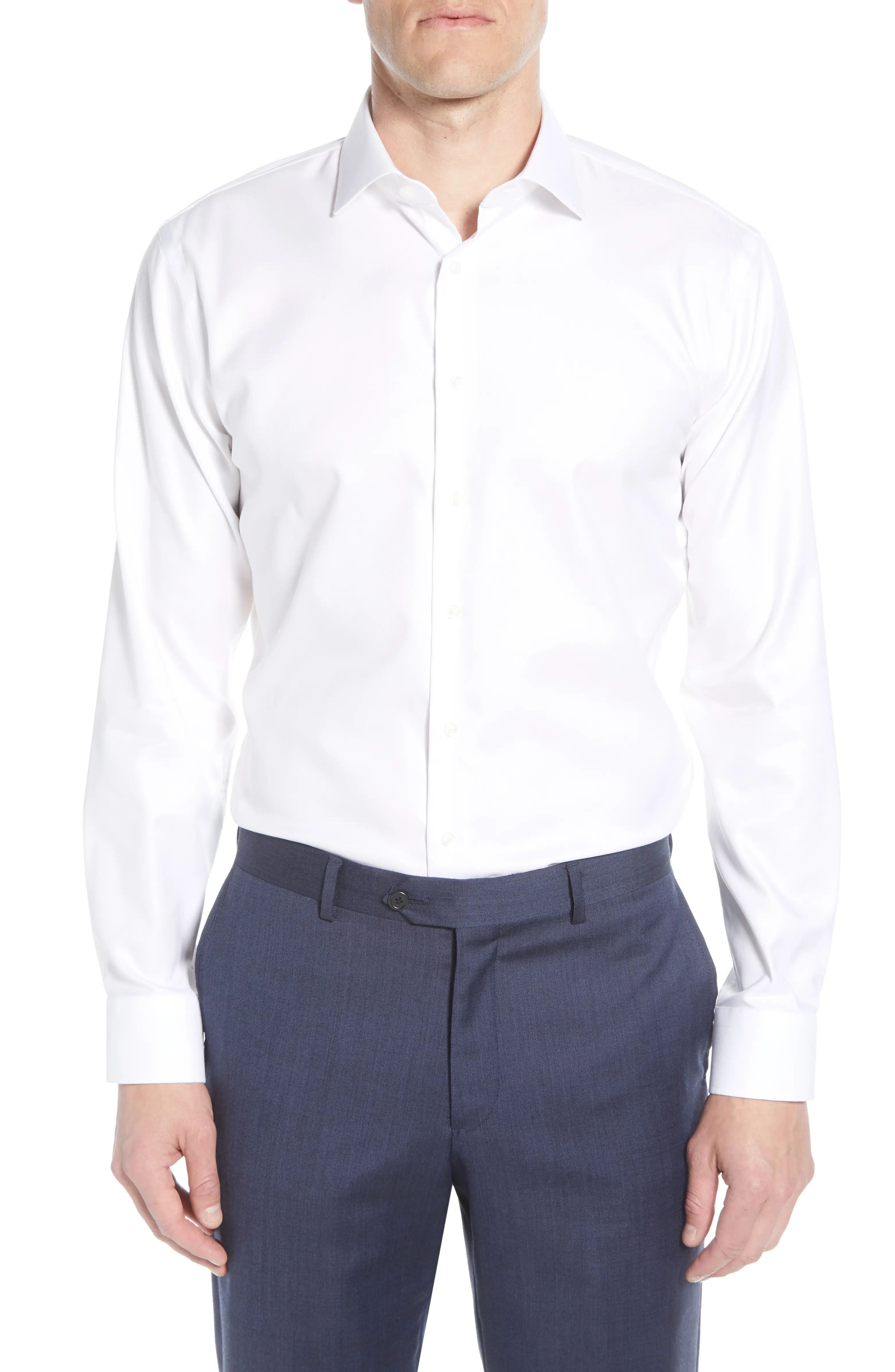 Trim Fit Non-Iron Solid Dress Shirt | Nordstrom