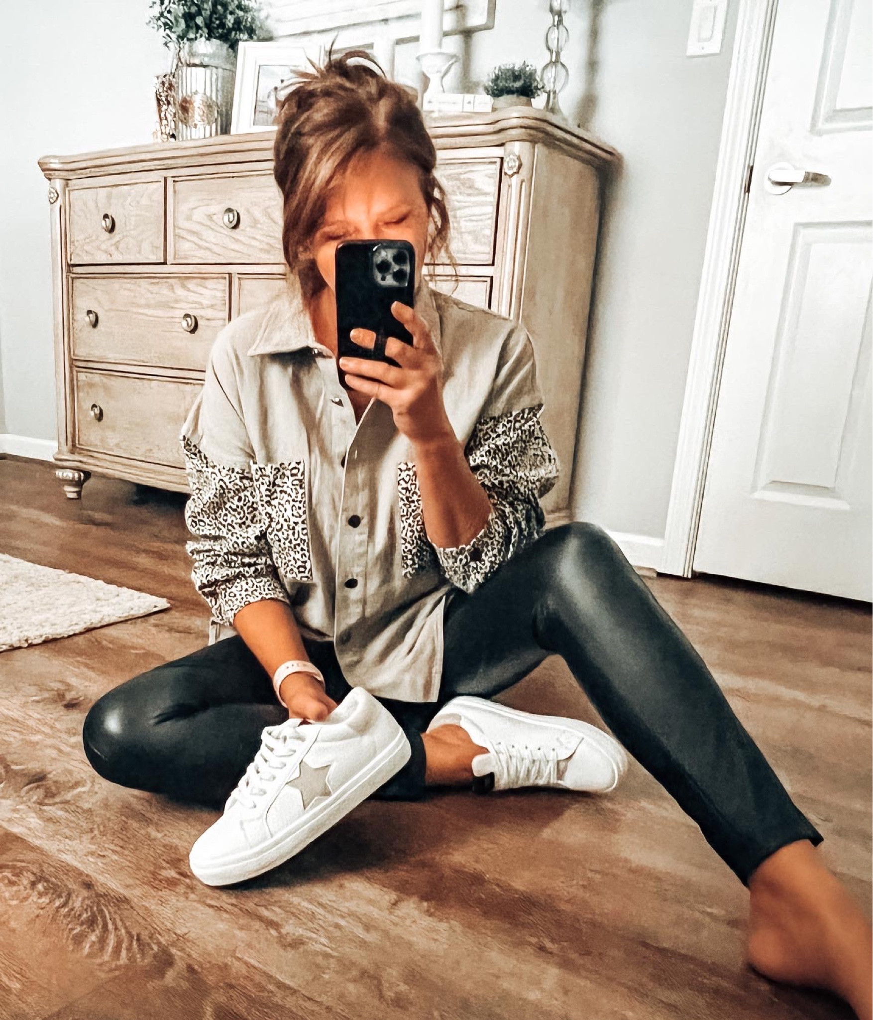 Faux leather leggings with animal print shacket or wear as an oversized shirt. Steve Madden sneakers 

Fall outfit, leggings outfit, shacket, trends, weekend outfit, everyday outfit, casual outfit, fall style, fashion over 40

#LTKsalealert #LTKshoecrush #LTKunder50