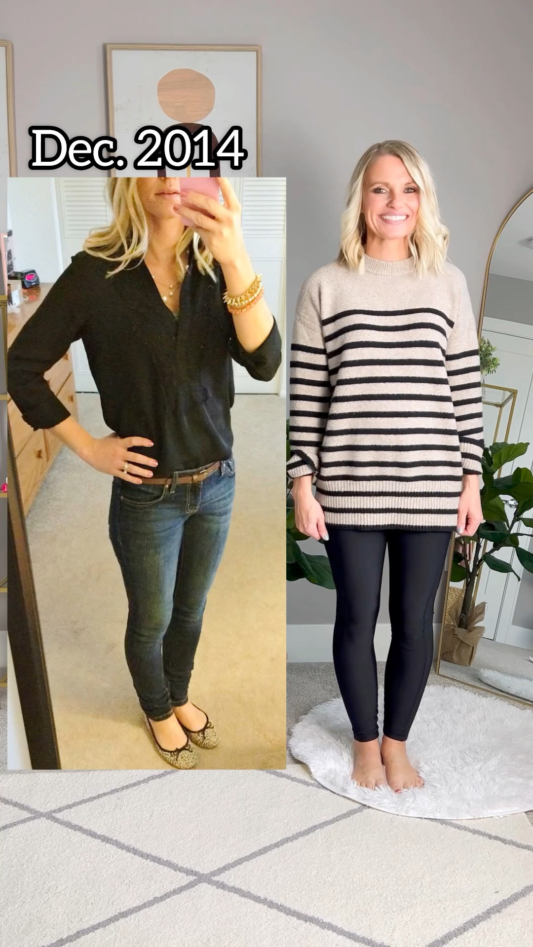 What I wore then vs. what I wore now. I’m updating this classic outfit with a few modern pieces that I currently have in my wardrobe! 
Jeans- small/regular
Shirt- xs
Shoes- 7.5

#LTKfindsunder100 #LTKstyletip #LTKfindsunder50