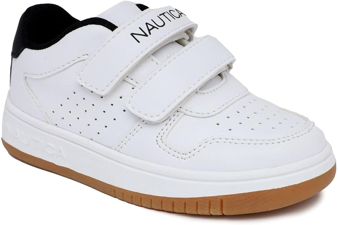 Nautica Kids' Double Strap Sneakers | Casual Athletic Shoes for Boys and Girls | Durable and Comf... | Amazon (US)