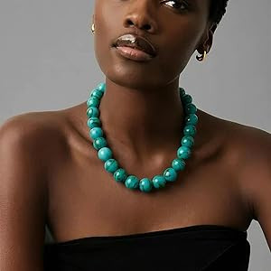 LILIE&WHITE Colorful Chunky Bead Necklaces For Women Trendy Boho Collar Statement Necklace Choker... | Amazon (US)