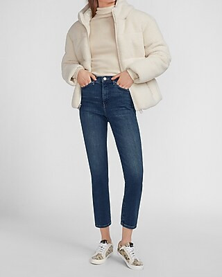 High Waisted Dark Wash Mom Jeans | Express
