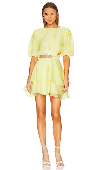 Enya Organza Mini Dress in Sunshine | Revolve Clothing (Global)