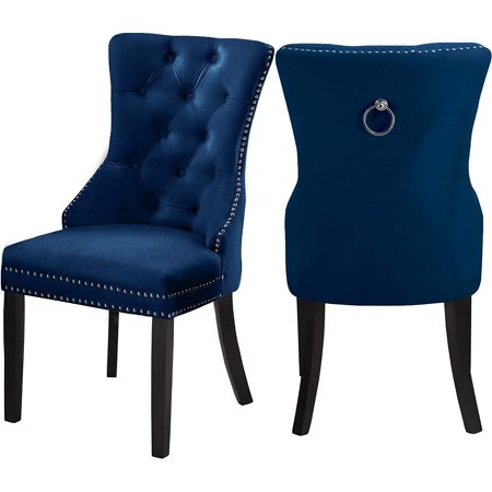 Kropf Tufted Upholstered Wingback Side Chair Overall: 39 H x 22 W x 20 D Upholstery Material: Velvet | Walmart (US)