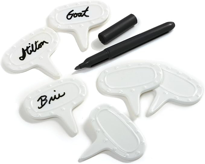 Norpro 347 Cheese Marker Set with Pen, 7-Piece,White | Amazon (US)