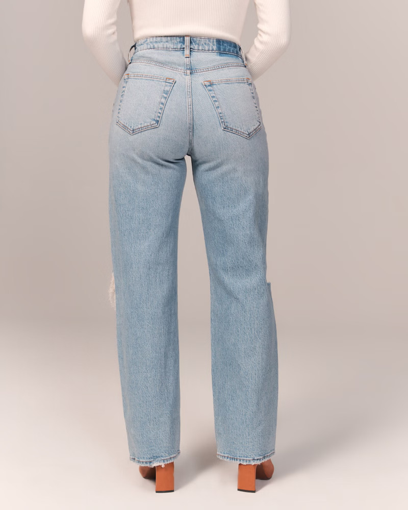 Women's Curve Love High Rise 90s Relaxed Jean | Women's Bottoms | Abercrombie.com | Abercrombie & Fitch (US)