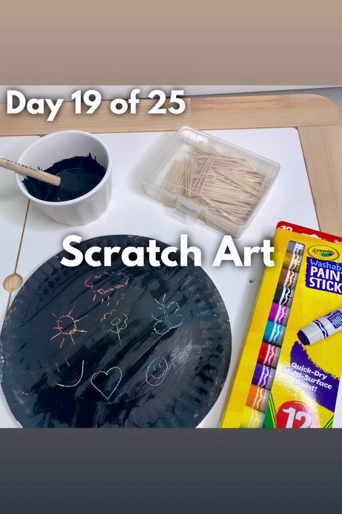 DAY 19 OF 25 SUMMER CRAFTS: SCRATCH ART 🎨

Forget buying expensive scratch art packs, you can make your own with only a few materials at home! 

You can also scratch the plate when it's wet or dry!! 

Follow @wingitwithwhit so you don't miss the rest of our summer craft series and more fun activity ideas for kids! 🙌🫶🎉

scratch art, scratch art plate, DIY activities, art activities for kids, DIY art, repurpose, at home activities, learning through play, summer crafts