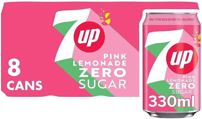 7UP Zero Pink Lemonade 330ml Can (Pack of 8) | Amazon (UK)