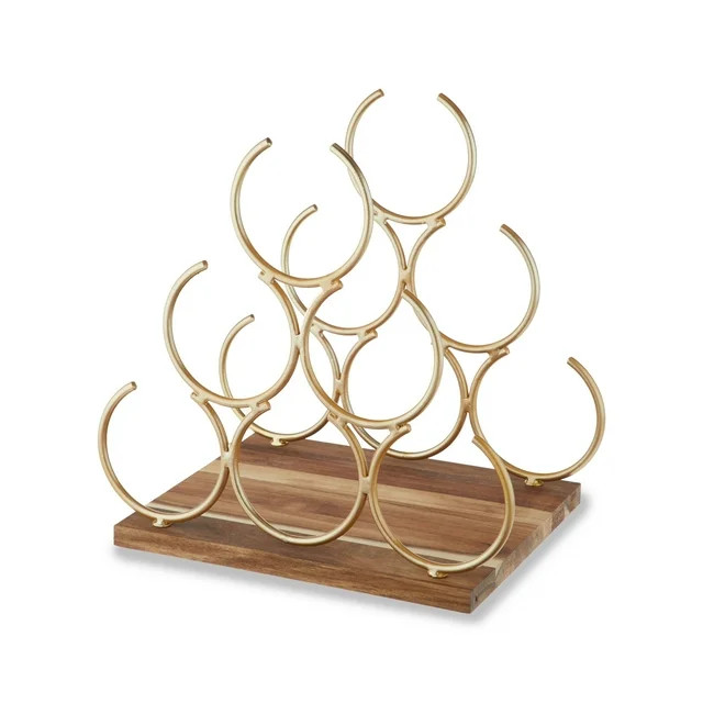 Twine Pyramid Wine Rack for Counter Holds 6 Standard Wine Bottles, Wine Bar - Walmart.com | Walmart (US)