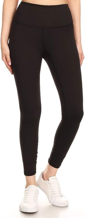 Leggings Depot Women's High Waist Workout Leggings Tummy Control Active Yoga Pants | Amazon (US)