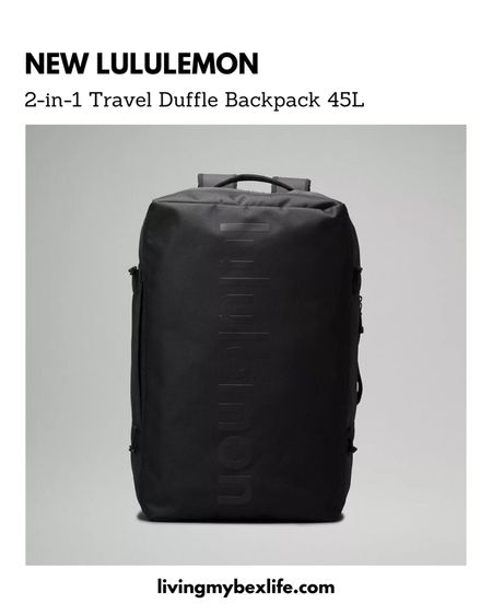 lululemon bag love 🖤 2-in-1 Travel Duffel Backpack

Convertible bag that switches between a backpack and a duffel for all your travel needs 

lululemon backpack, lululemon duffel, lulu bag, travel essential, carry on bag

#LTKfitness #LTKitbag #LTKtravel