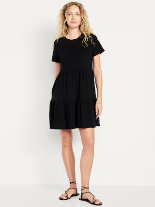 Tiered Mini Swing Dress | Old Navy (US)