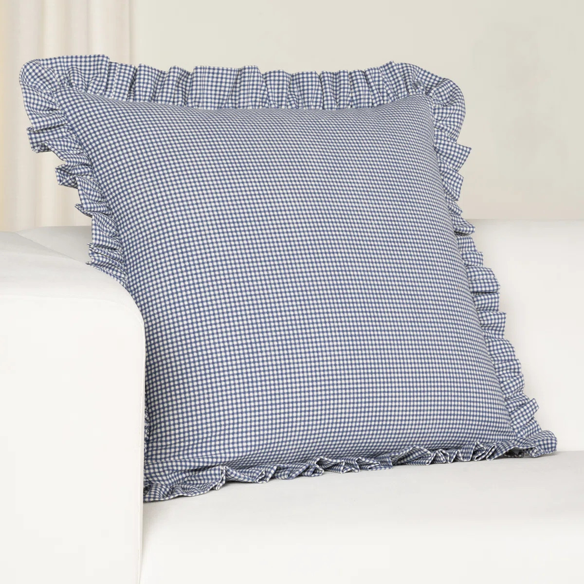Birch Lane Mini Check Ruffled Accent Pillow | Wayfair North America