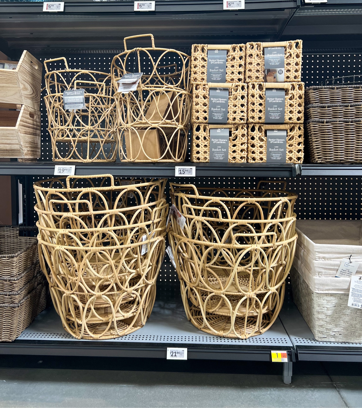 I love home decor that’s both functional and beautiful like these Walmart finds. Baskets are so great for throwing blankets, pillows, toys, etc in. Even for your living space as a “catch-all” if you quickly need to clean up before someone comes over instead of it laying out everywhere. The smaller baskets are perfect for table top use, pantries, and bathroom organization. The affordable trays I found (tagged below) are also super versatile for the kitchen, coffee table styling, serving, and trinket trays! 

Home decor, organization, Walmart home, affordable decor

#LTKstyletip #LTKhome #LTKunder50