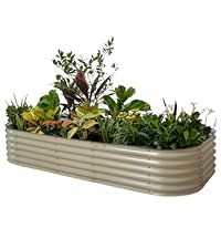 Vego garden Raised Garden Bed Kit, 17" Tall 10 in 1 Modular Metal Planter Box for Vegetables, Flo... | Amazon (US)