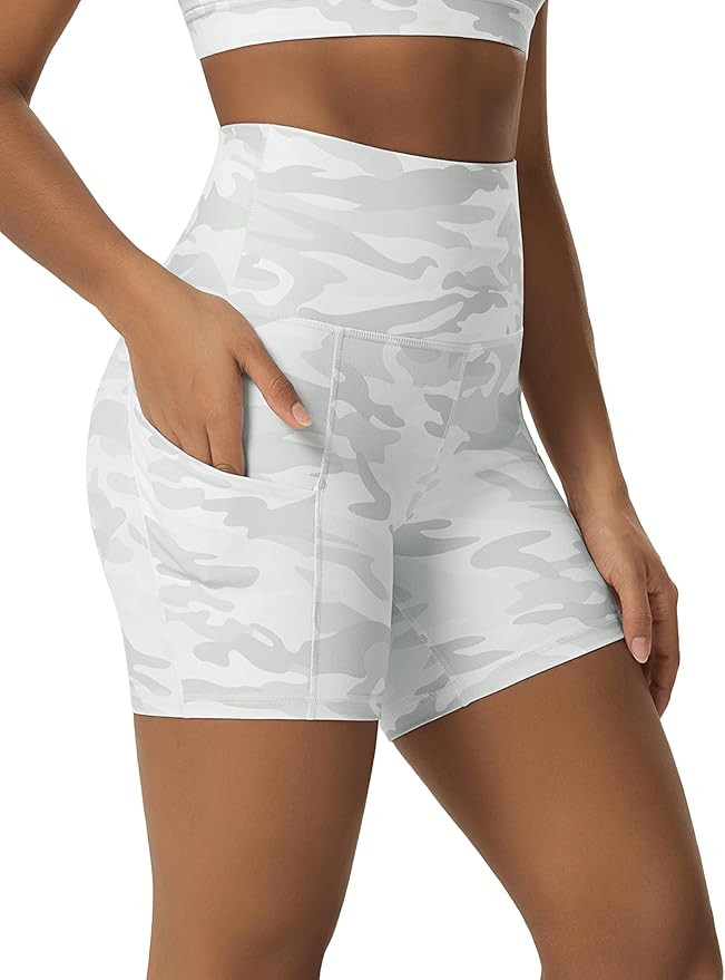 ODODOS Women's Tummy Control Biker Shorts 2.0 with Pockets High Waist Athletic Workout Yoga Short... | Amazon (US)