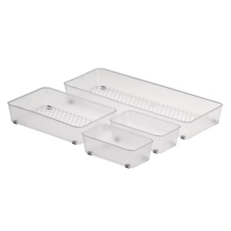 Set of 4 Hexa Drawer Organizer Clear - Spectrum Diversified | Target