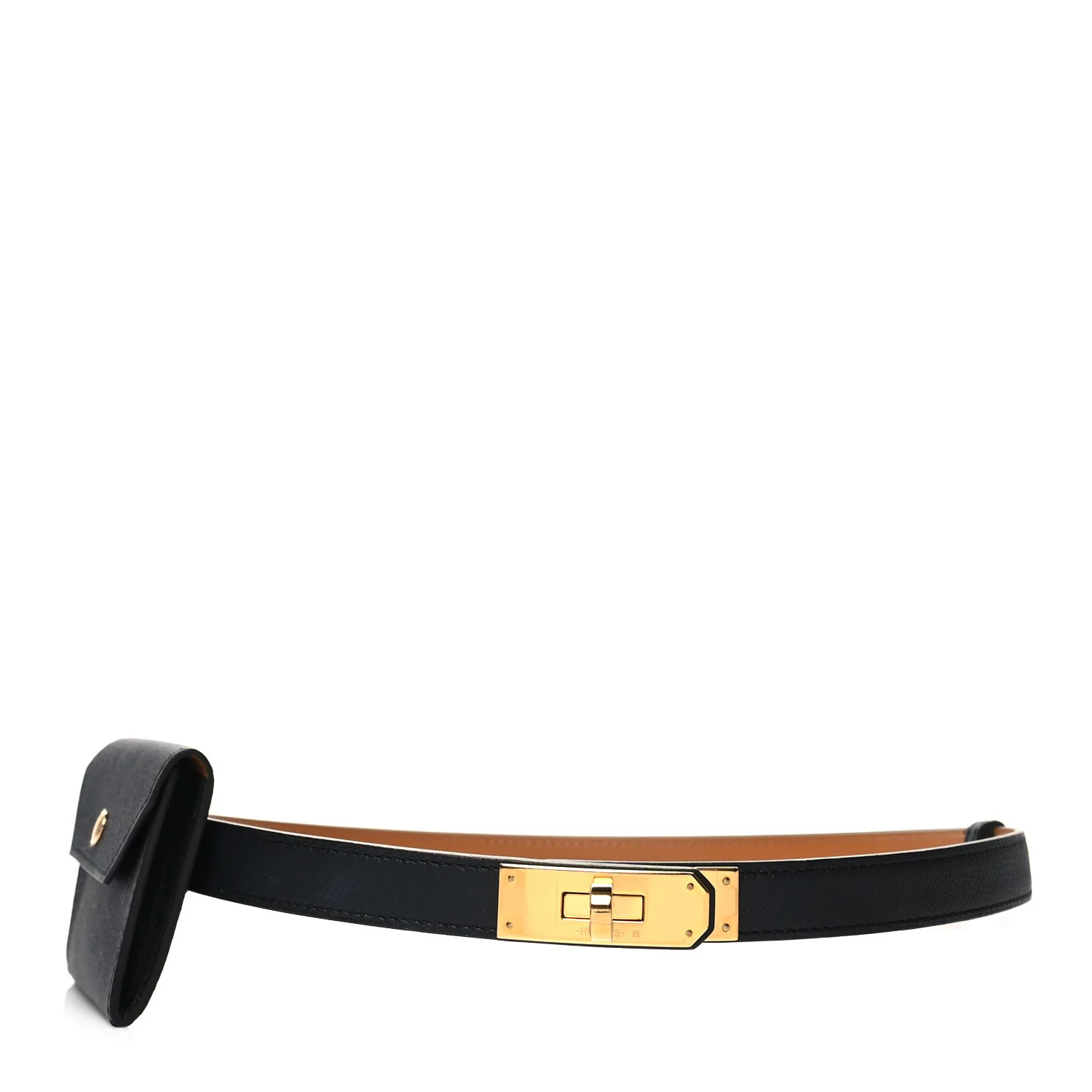 Epsom Kelly Pocket Belt Black | FASHIONPHILE (US)