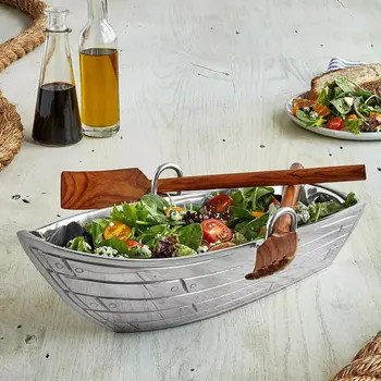 Row Boat Serving Bowl with Wood Serving Utensils | Nordstrom