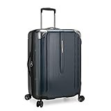 Traveler's Choice New London II Hardside Expandable Spinner Luggage, Navy, Checked-Medium 26-Inch | Amazon (US)