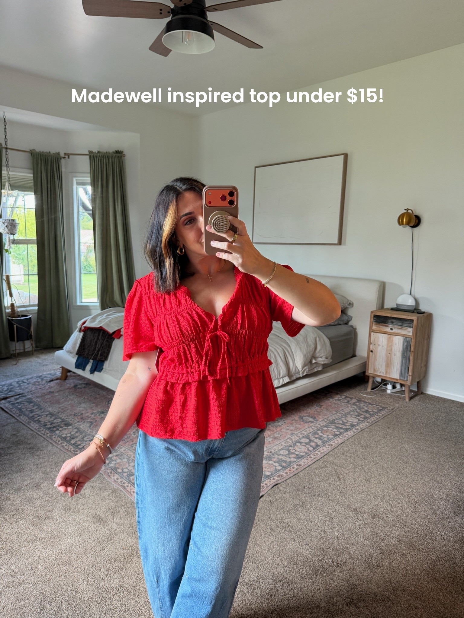 Walmarts new line is giving major Madewell vibes but for only $15!
This too is so stretchy and comfy.
I’m wearing a size L!

#LTKxWalmart #LTKMidsize #LTKSeasonal