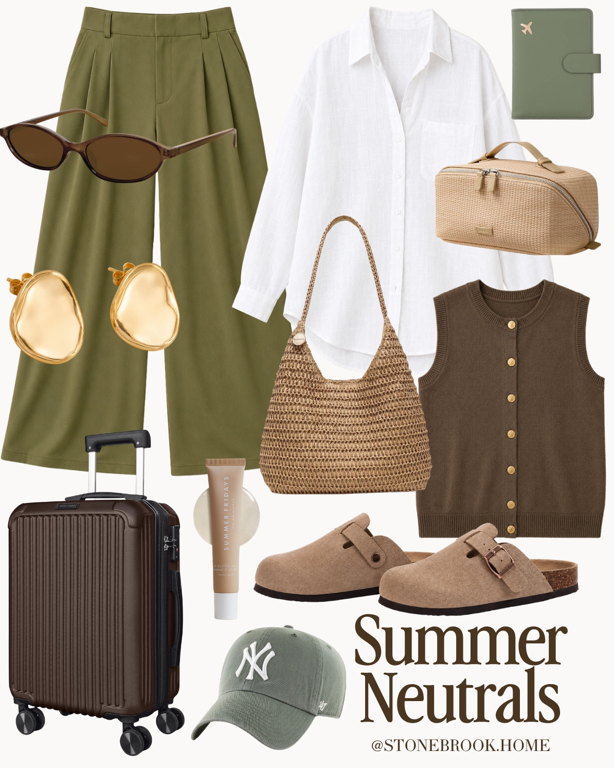 Olive Linen Pants, Safari Style Outfit, Resort Travel Outfit, Neutral Vacation Style, European Summer Outfit, Linen Outfit Women, Quiet Luxury Style, Elevated Casual Outfit, Travel Day Outfit, Old Money Style, Coastal Chic Outfit, Wide Leg Trousers, Linen Button Down, Raffia Tote Bag, Suede Clogs, Neutral Capsule Wardrobe, Minimalist Fashion, Resort Wear Women, Luxury Travel Style, Effortless Chic Style 

 #LTKgrwm #LTKootd #LTKSeasonal