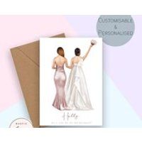 Personalised Bridesmaid proposal card, will you be my bridesmaid, maid of honour proposal cards, Per | Etsy (US)