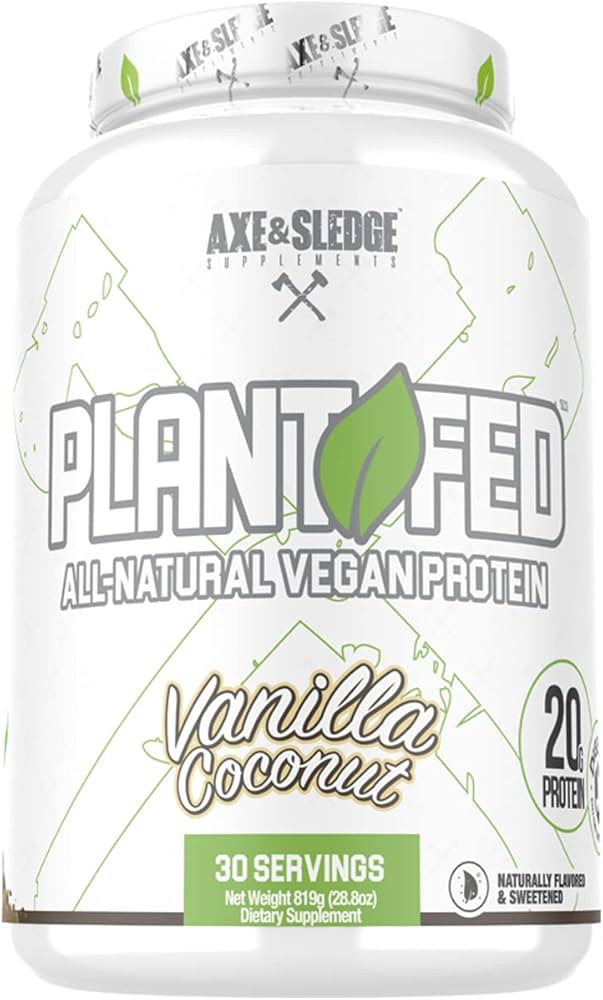 Axe & Sledge Plant Fed Vegan Protein Powder, Naturally Flavored, Sweetened, and Colored, 20 Grams... | Amazon (US)