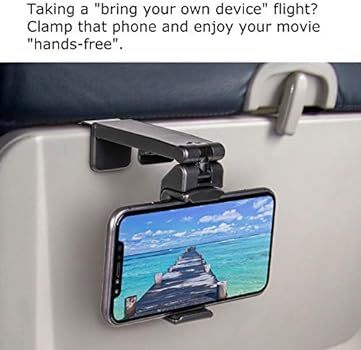 Universal Airplane in Flight Phone Mount. Handsfree Phone Holder for Desk with Multi-Directional Dua | Amazon (US)