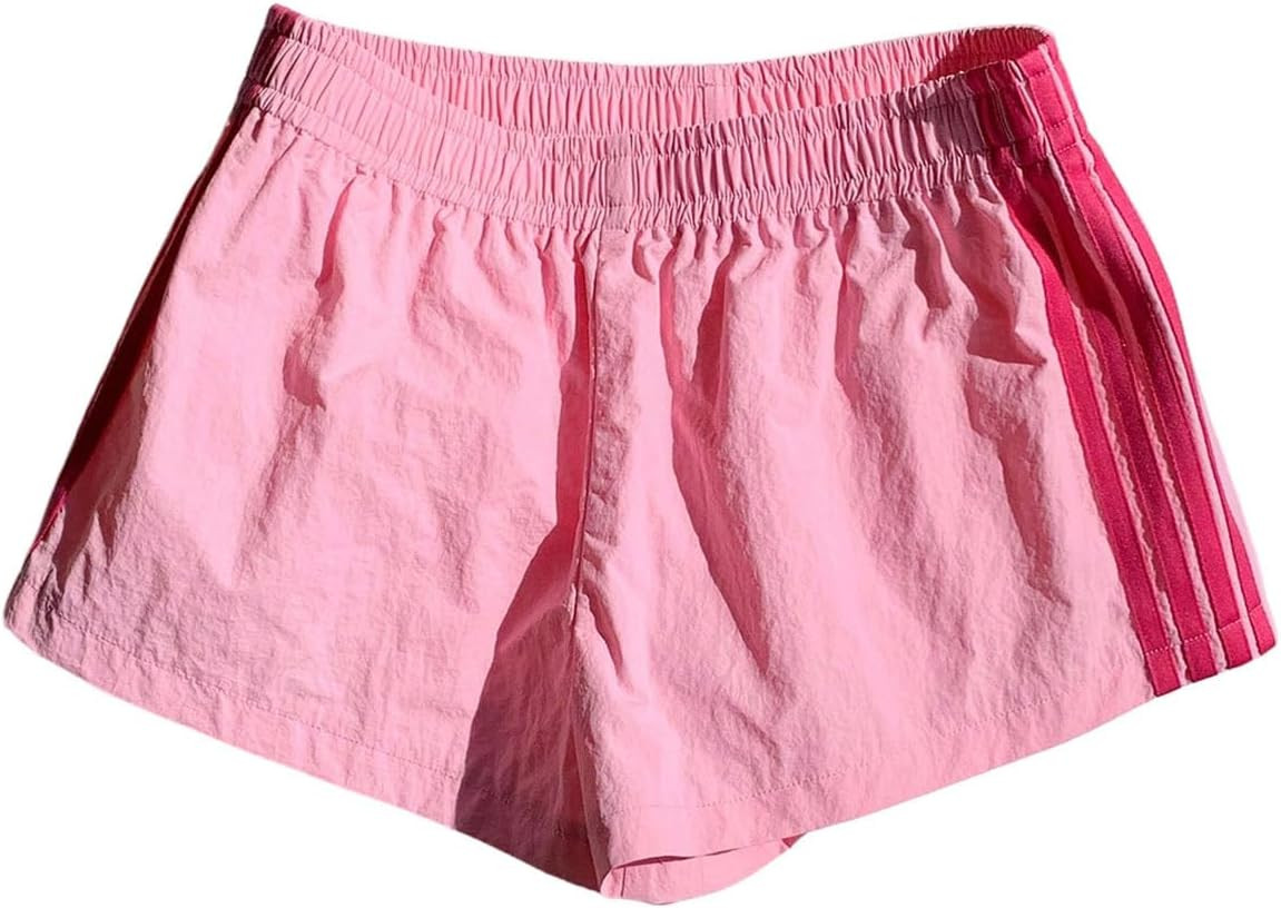 MakeMeChic Women's Striped Summer Shorts Wide Leg Workout Running Shorts Lounge Sweat Track Short... | Amazon (US)