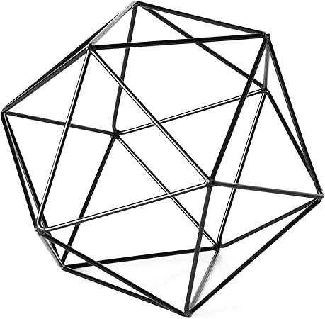 Torre & Tagus Polygon Iron Frame Decor Ball, Small, Black | Amazon (US)
