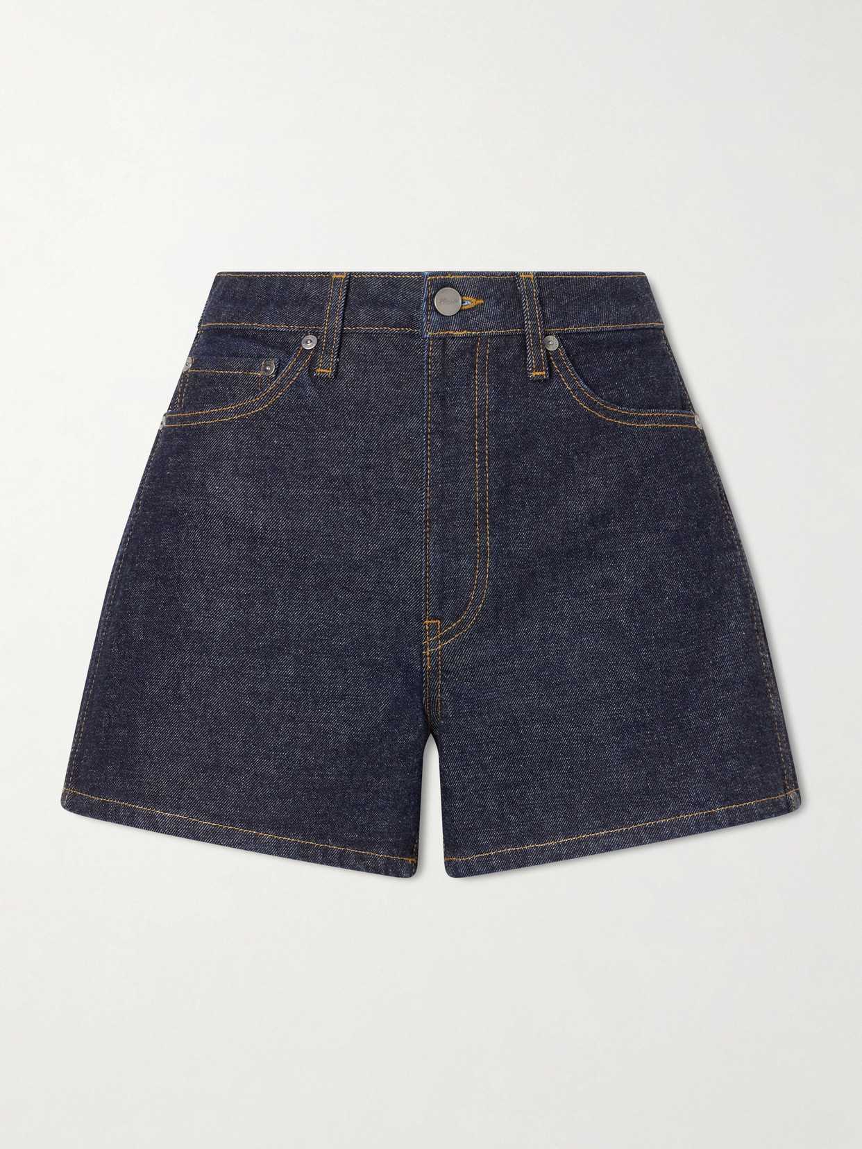 KHAITE - Danya Straight-leg Denim Shorts - Dark denim | NET-A-PORTER (UK & EU)