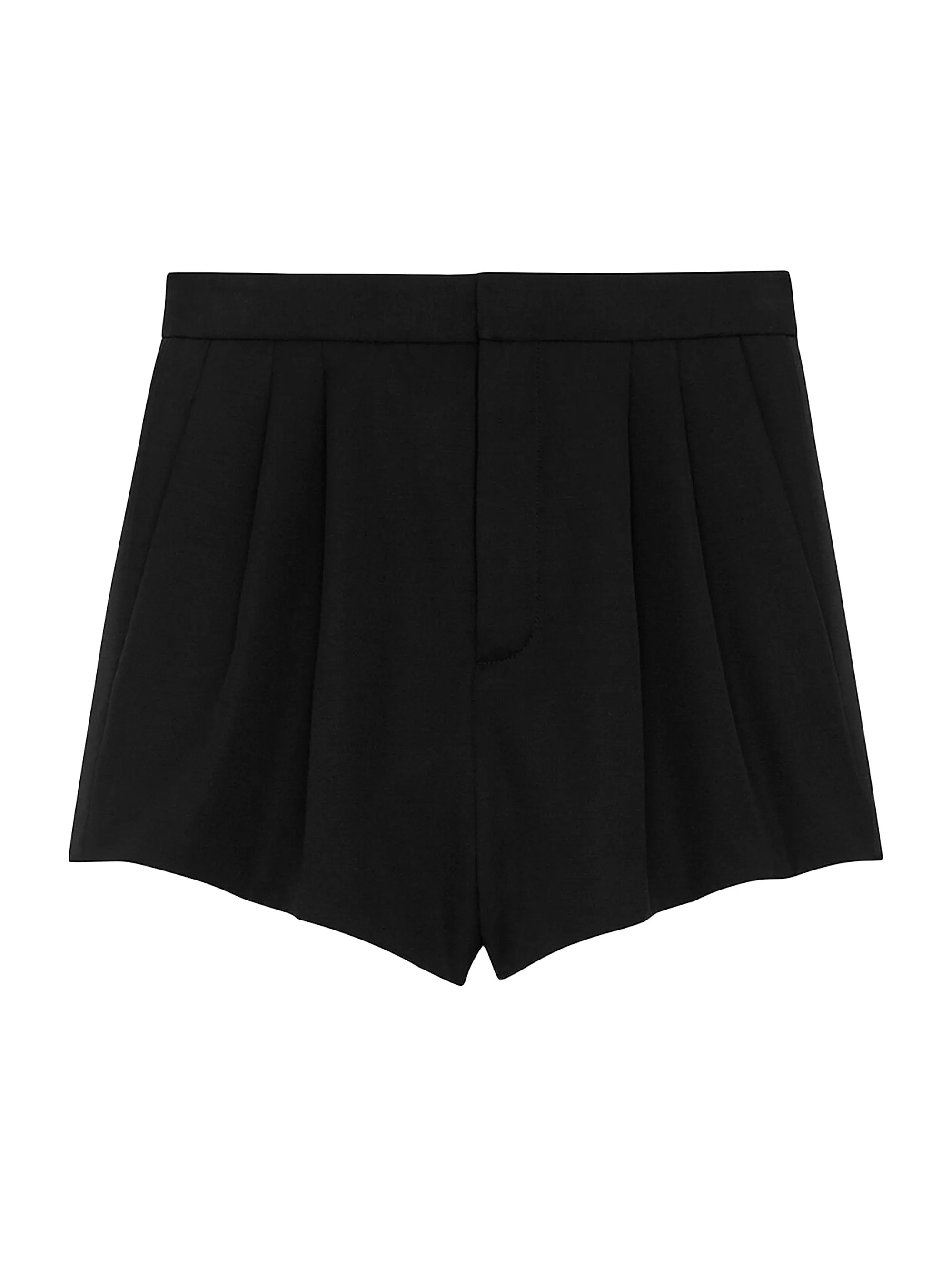 Saint Laurent Tuxedo Shorts in Grain De Poudre | Saks Fifth Avenue | Saks Fifth Avenue